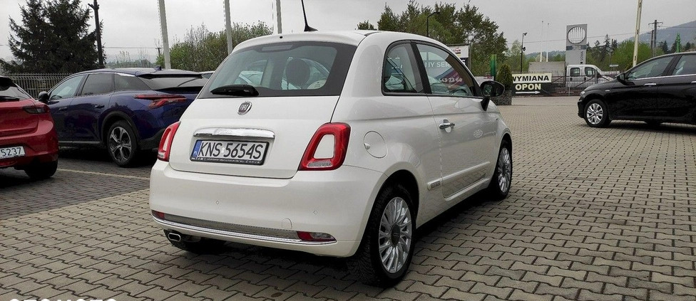 Fiat 500 cena 48500 przebieg: 39059, rok produkcji 2020 z Płoty małe 121